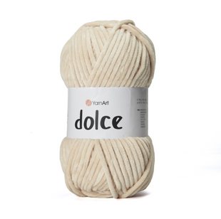Пряжа Yarnart Dolce № 857 бежевий - плюшева, велюр для в'язання спицями і гачком 857 фото