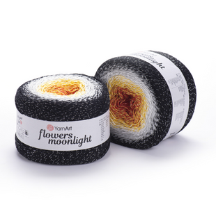 Пряжа YarnArt Flowers Moonlight №3259 пряжа бавовна з акрилом та металіком, нитки для ручного в'язання спицями та гачком 3259 фото