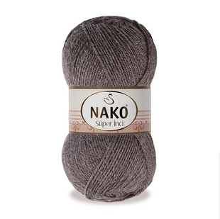 Пряжа Nako Super Inci №23546 темно-коричневий меланж (вовна з акрилом) 100 г, 260 м 23546 фото