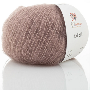 Пряжа Filamo Kid Silk 25 (Кід Сілк 25) №126 мокко фрез, мохер з шовком нитки для в'язання спицями і гачком 126 фото