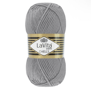Пряжа LaVita Chells №9801 сірий (акрил) 100 г, 170 м 9801 фото