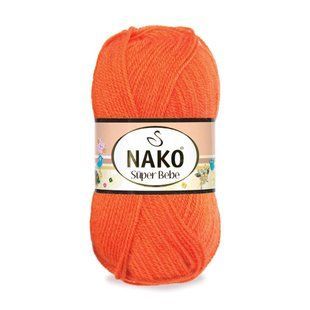 Пряжа Nako Super Bebe №10374 жовтогарячий (акрил) 50 г, 180 м 10374 фото