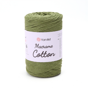 Пряжа YarnArt Macrame Cotton №787 хакі, напівбавовняна нитки для в'язання сумок та макраме 787 фото