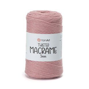 Пряжа Yarnart TWISTED MACRAME 3 мм №792 розовый, нитки для вязания макраме 792 фото