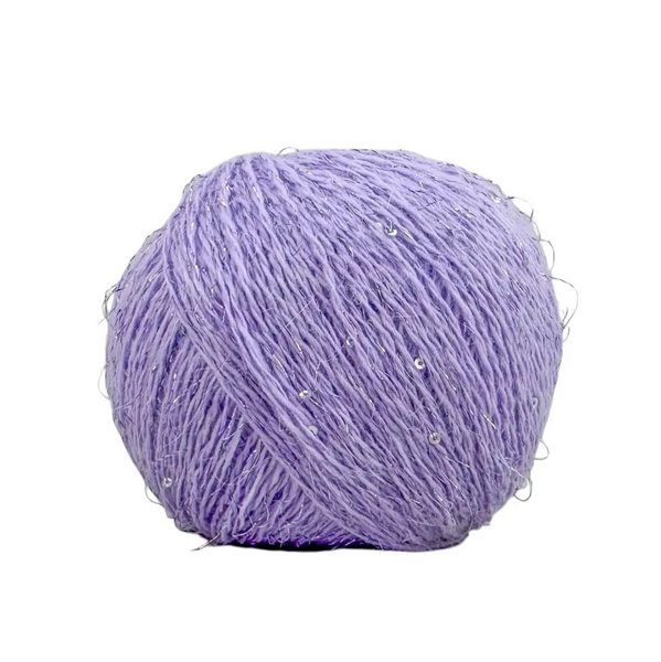 Пряжа Avanti Yarn Angora Premium (Ангора Преміум) №EF31/101 бузковий, ангора з люрексом і паєтками EF31/101 фото