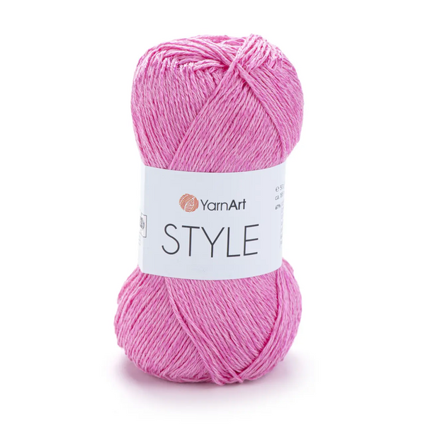 Пряжа Yarnart Style №665 рожевий, бавовна з віскозою нитки для в'язання спицями та гачком 665 фото Пряжа Yarnart Style №665 рожевий, бавовна з віскозою нитки для в'язання спицями та гачком 665 фото