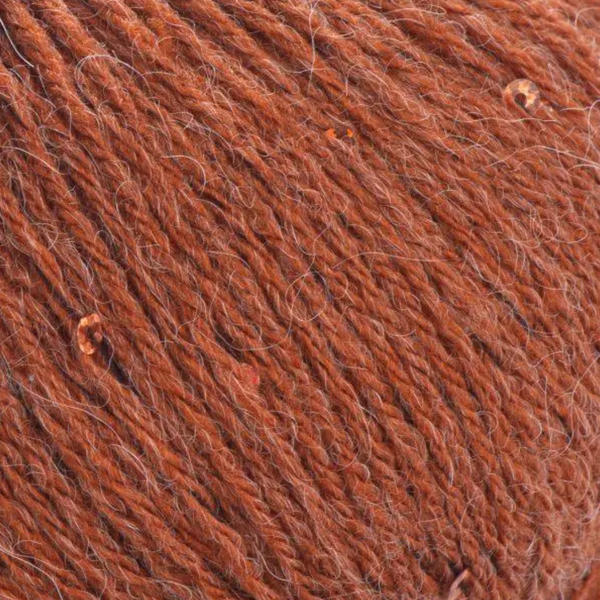 Пряжа YarnArt Alpaca Gold Paillettes №9312 рыжий, альпака с паеткой, нитки для вязания спицами и крючком 9312 фото