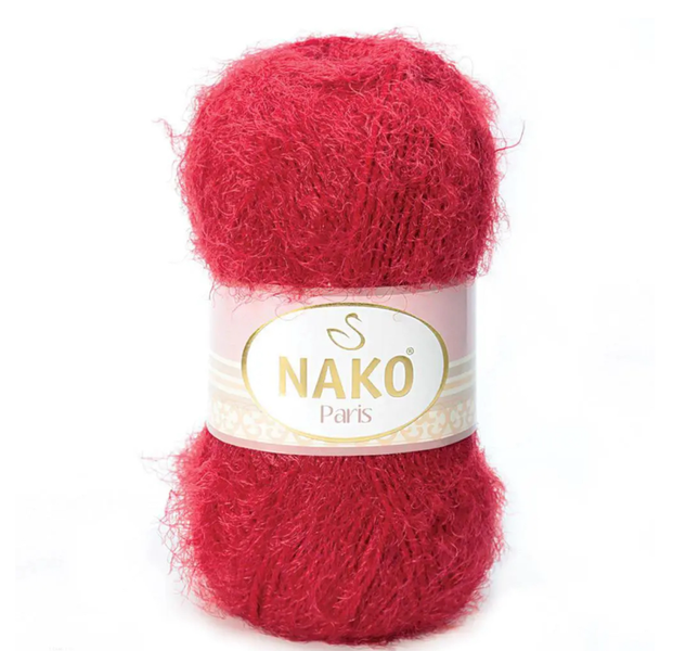 Пряжа Nako Paris №3641 червоний (фантазійна пряжа) 100 г, 245 м 3641 фото Пряжа Nako Paris №3641 червоний (фантазійна пряжа) 100 г, 245 м 3641 фото