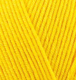 Пряжа Alize Cotton Gold (Котон Голд) №110 жовтий, бавовна, нитки для в'язання 110 фото