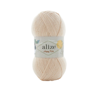 Пряжа Alize HAPPY KIDS №743 беж, пряжа вовна з бамбуком, для ручного в'язання спицями та гачком 743 фото