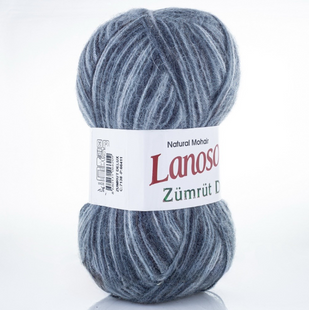 Пряжа Lanoso ZUMRUT Delux (Зумрут Делюкс) №7138 сталевий меланж (Пряжа мохер, нитки для в'язання) 7138 фото