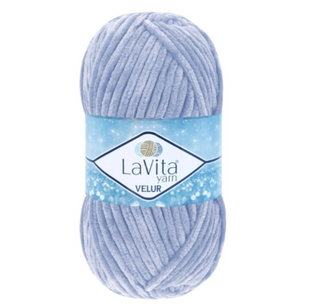Пряжа LAVITA YARN VELUR №5012 светло-синий, пряжа велюр, нитки плюшевые 5012 фото