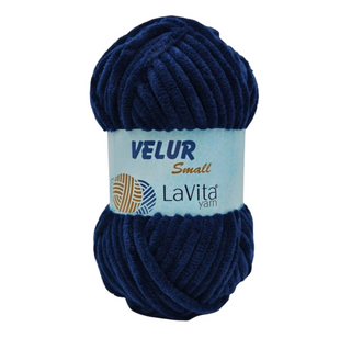 Пряжа Lavita Yarn Velur Small №5301 темно-синий (велюр) 50 г, 60 м 5301 фото