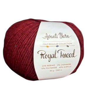 Пряжа Avanti Yarn ROYAL TWEED №609 темно-червоний, пряжа твідова з кашемиром, нитки для в'язання гачком и спицями 609 фото
