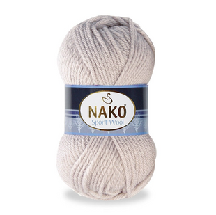 Пряжа Nako Sport Wool №3079 серо‑розовый (шерсть с акрилом) 100 г, 120 м 3079 фото