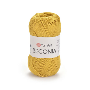 Пряжа Yarnart Begonia №4940 жовтий - бавовняна для в'язання спицями і гачком 4940 фото