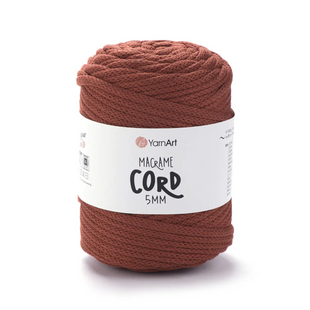 Пряжа Yarnart Macrame Cord 5 мм №785 теракот, напівбавовна, нитки для плетіння макраме 785 фото