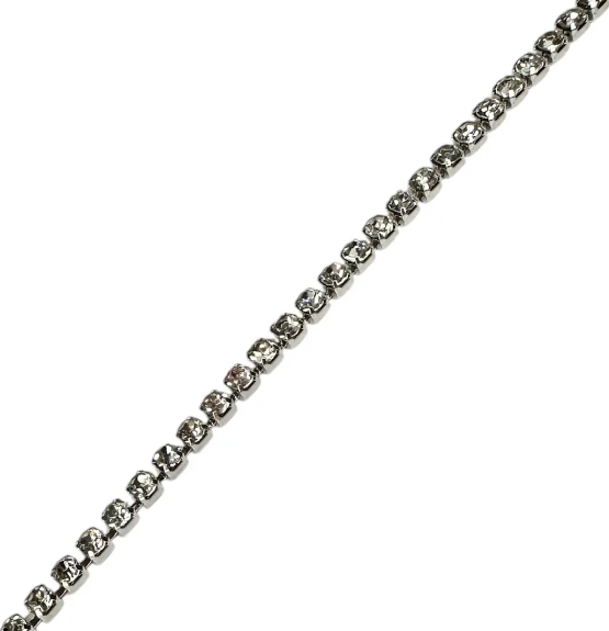 Цепь стразовая на катушке SS 10 Crystal Серебро №653615 653615 фото