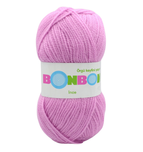 Пряжа Nako Bonbon Ince №98234 рожевий (акрил) 100 г, 300 м 98234 фото