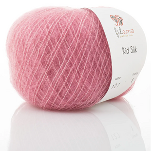 Пряжа Filamo Kid Silk 25 (Кід Сілк 25) №127 рожевий, мохер з шовком нитки для в'язання спицями і гачком 127 фото
