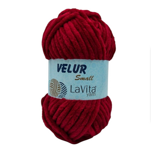 Пряжа Lavita Yarn Velur Small №4149 темно-красный (велюр) 50 г, 60 м 4149 фото