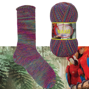 Пряжа Nako Boho Desen №87725 (шкарпеткова пряжа) 100 г, 400 м 87725 фото