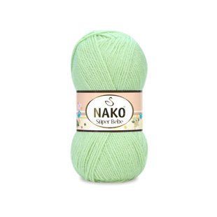 Пряжа Nako Super Bebe №10262 світло-зелений (акрил) 50 г, 180 м 10262 фото