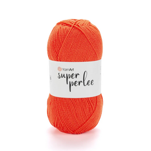 Пряжа YarnArt Super Perlee №8279 помаранчевий, акрилова нитки для в'язання спицями та гачком 8279 фото