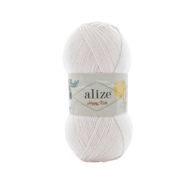 Пряжа Alize HAPPY KIDS №55 біли, пряжа вовна з бамбуком, для ручного в'язання спицями та гачком 55 фото Пряжа Alize HAPPY KIDS №55 біли, пряжа вовна з бамбуком, для ручного в'язання спицями та гачком 55 фото