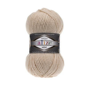 Пряжа Alize Superlana Midi (Суперлана Міді) №310 медовий, напіввовна нитки для в'язання 310 фото