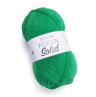Пряжа YarnArt Forza Solid №4628 зелений, пряжа для шкарпеток, для ручного в'язання спицями та гачком 4628 фото