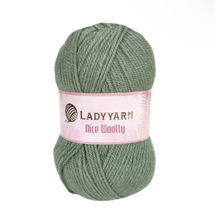 Пряжа Lady Yarn Nice Woolly №NW011 світло-зелений (напіввовна) 100 г, 200 м NW011 фото