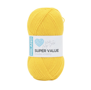Пряжа Milano Super Value №7045 жовтий (акрил) 100 г, 300 м 7045 фото