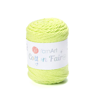 Пряжа YarnArt Cotton Fair 4/4 №5559 лайм (бавовняна) 50 г, 80 м 5559 фото