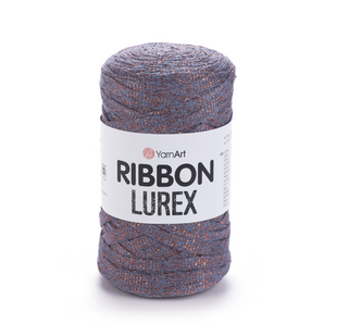 Пряжа YarnArt Ribbon Lurex №731 темно-синій, з люрексом для в'язання спицями та гачком 731 фото