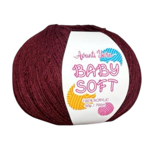 Пряжа Avanti Yarn Baby Soft №R014 бордовый (акрил) 50 г, 700 м R014 фото