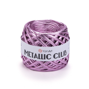 Пряжа Yarnart Metallic Club №88109 рожевий, трикотажна пряжа, для ручного в'язання спицями та гачком 8109 фото