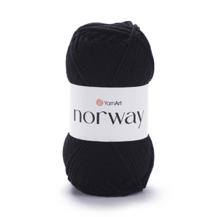 Пряжа YarnArt Norway №30 черный, акриловая нитки для вязания спицами и крючком 30 фото