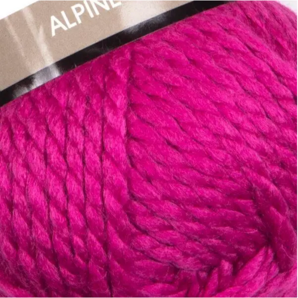 Пряжа YarnArt Alpine №343 фуксия цвет - полушерстяная для вязания спицами и крючком 343 фото