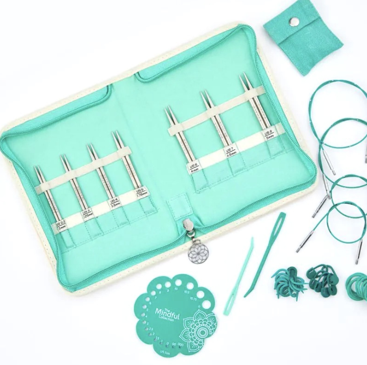 Набор съемных спиц поворотных металлических KnitPro Grace Set Mindful Collection (10 см)  36313 фото