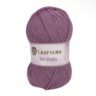 Пряжа Lady Yarn Nice Woolly №NW015 суха троянда (напіввовна) 100 г, 200 м NW015 фото