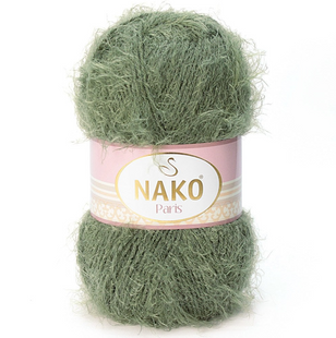 Пряжа Nako Paris №45 хакі (фантазійна пряжа) 100 г, 245 м 45 фото