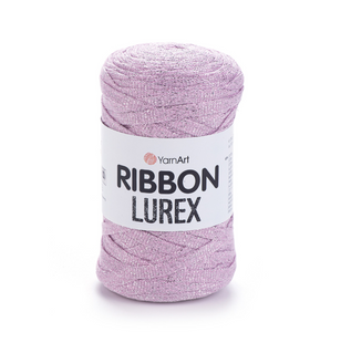 Пряжа YarnArt Ribbon Lurex №732 рожевий, з люрексом для в'язання спицями та гачком 732 фото