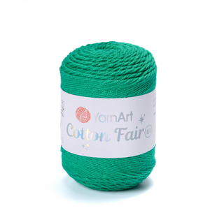 Пряжа YarnArt Cotton Fair 8/4 №5551 зеленый (хлопковая) 50 г, 160 м 5551 фото