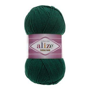 Пряжа Alize Cotton Gold (Котон Голд) №426 темно-зелений, бавовна, нитки для в'язання 426 фото