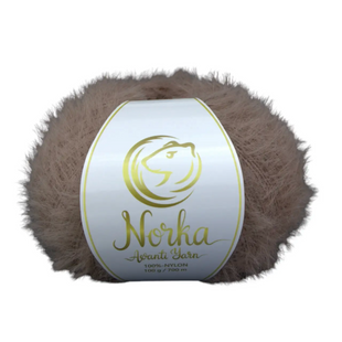 Пряжа Avanti Yarn Norka (Норка) №838 коричневий, нейлон нитки для в'язання спицями і гачком 838 фото
