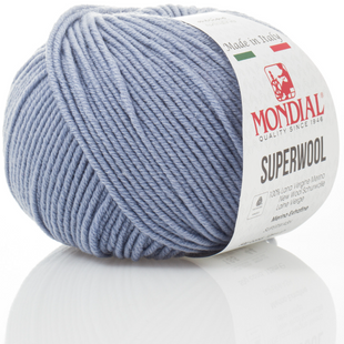 Пряжа Mondial Superwool №185 сіро-блакитний (мериносова вовна) 125 м, 50 г 185 фото