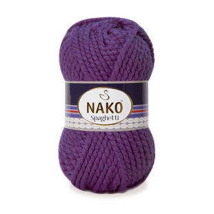 Пряжа Nako Spaghetti №11209 фіолетовий (вовна з акрилом) 100 г, 60 м 11209 фото