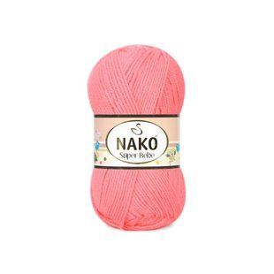 Пряжа Nako Super Bebe №11157 кораловий (акрил) 50 г, 180 м 11157 фото