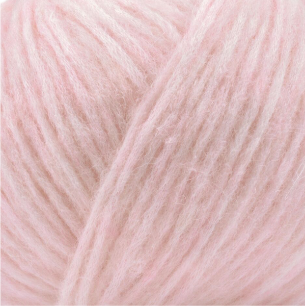 Пряжа Gazzal Alpaca Air № 82 ніжно-рожевий колір, 150м/50гр, 58% бейбі альпака, для ручного в'язання спицями та гачком 82 фото